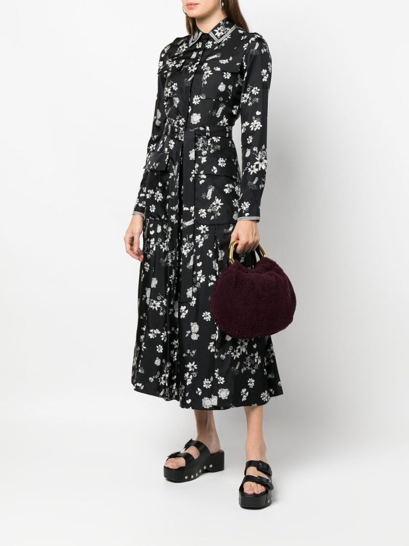 Purple Camille Shearling Tote Bag