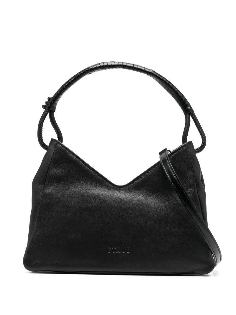 Black Valerie Leather Shoulder Bag