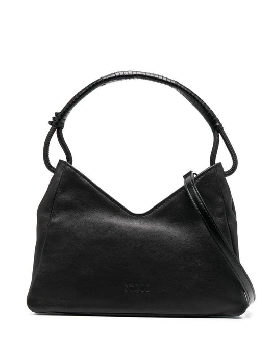Black Valerie Leather Shoulder Bag