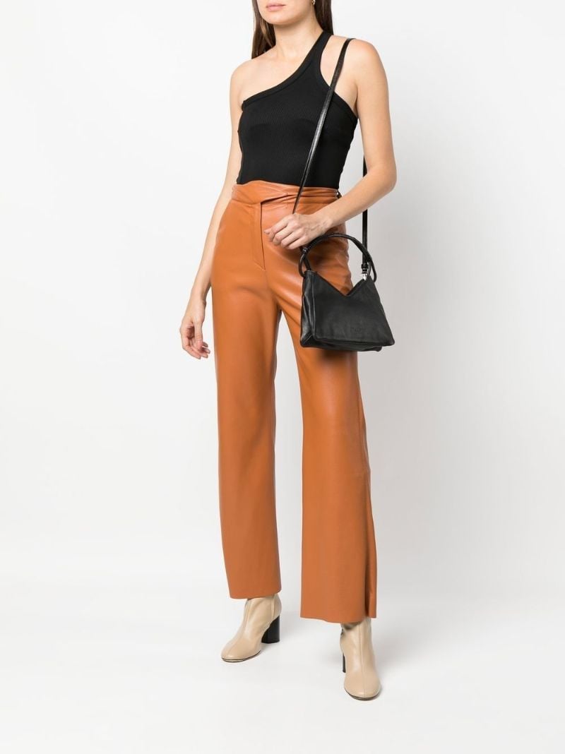 Black Valerie Leather Shoulder Bag