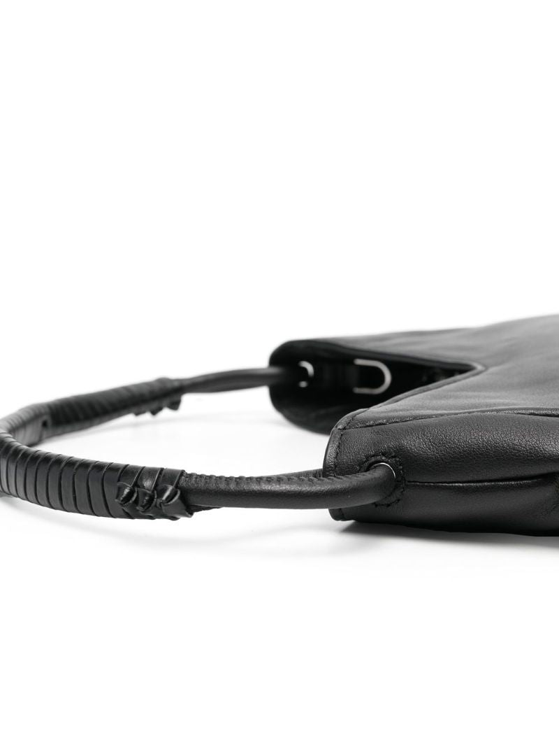 Black Valerie Leather Shoulder Bag