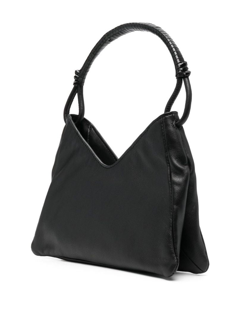 Black Valerie Leather Shoulder Bag