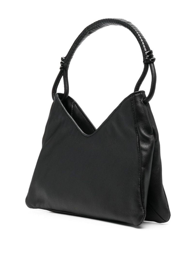Black Valerie Leather Shoulder Bag