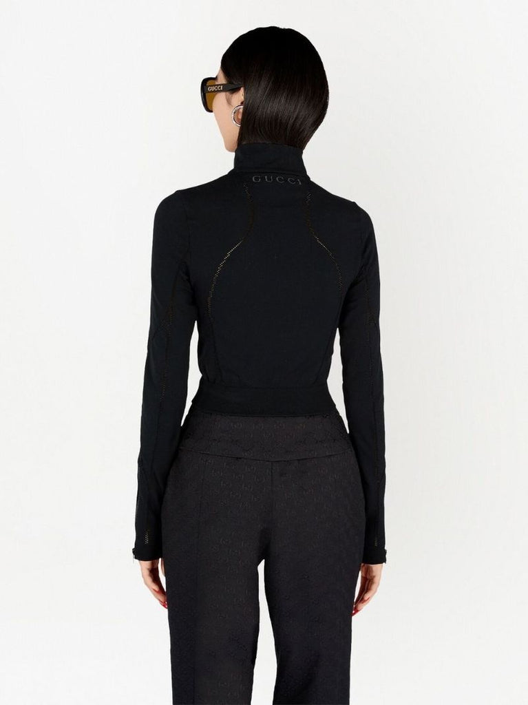 Black Cropped Interlocking G Jacket