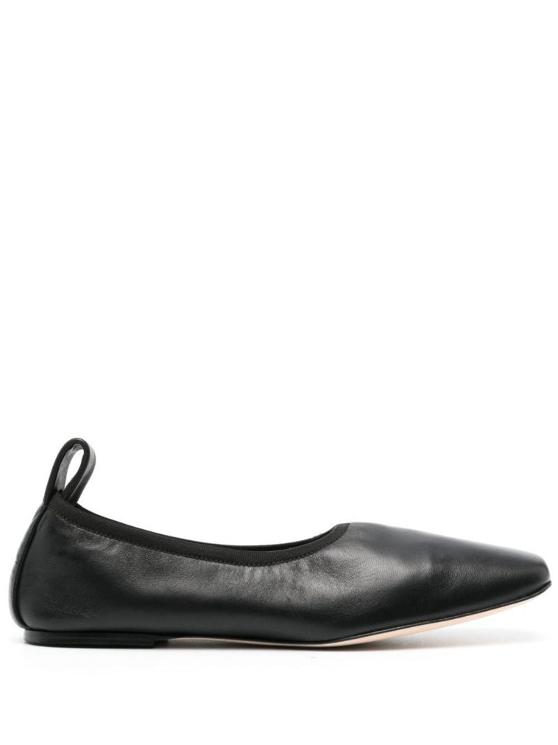 Black Brindisi Leather Ballet Pumps
