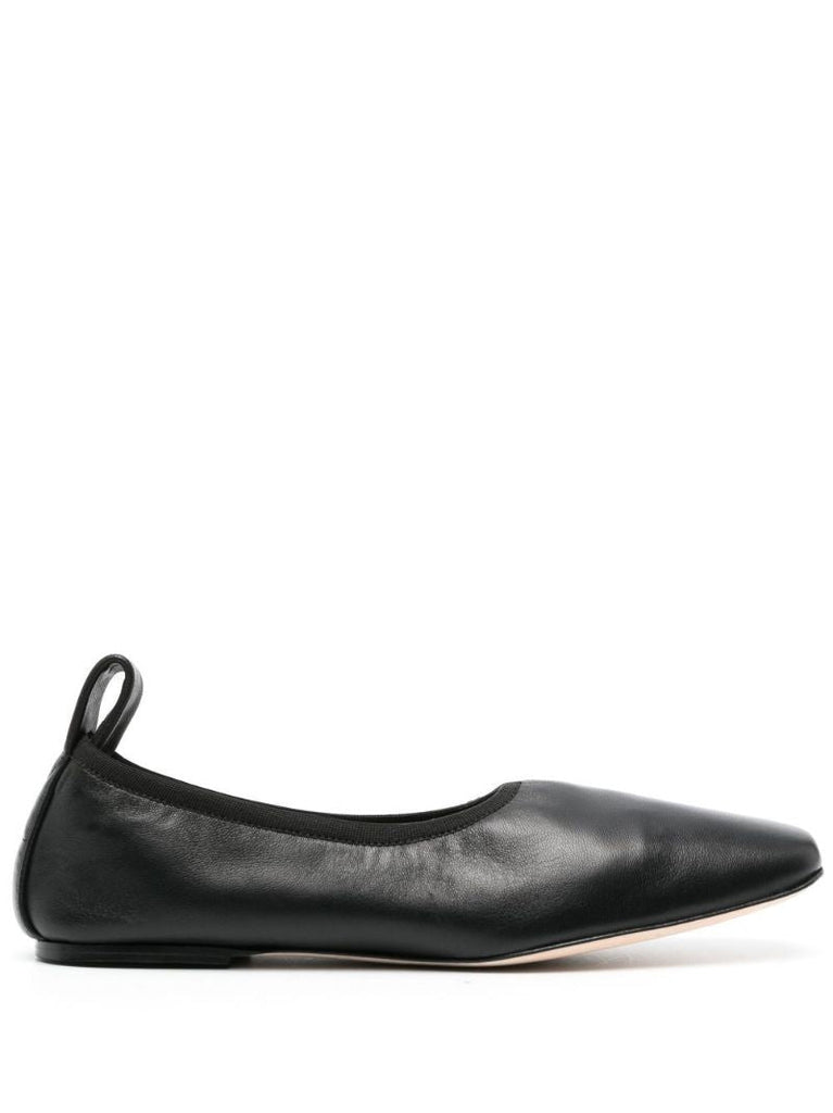 Black Brindisi Leather Ballet Pumps