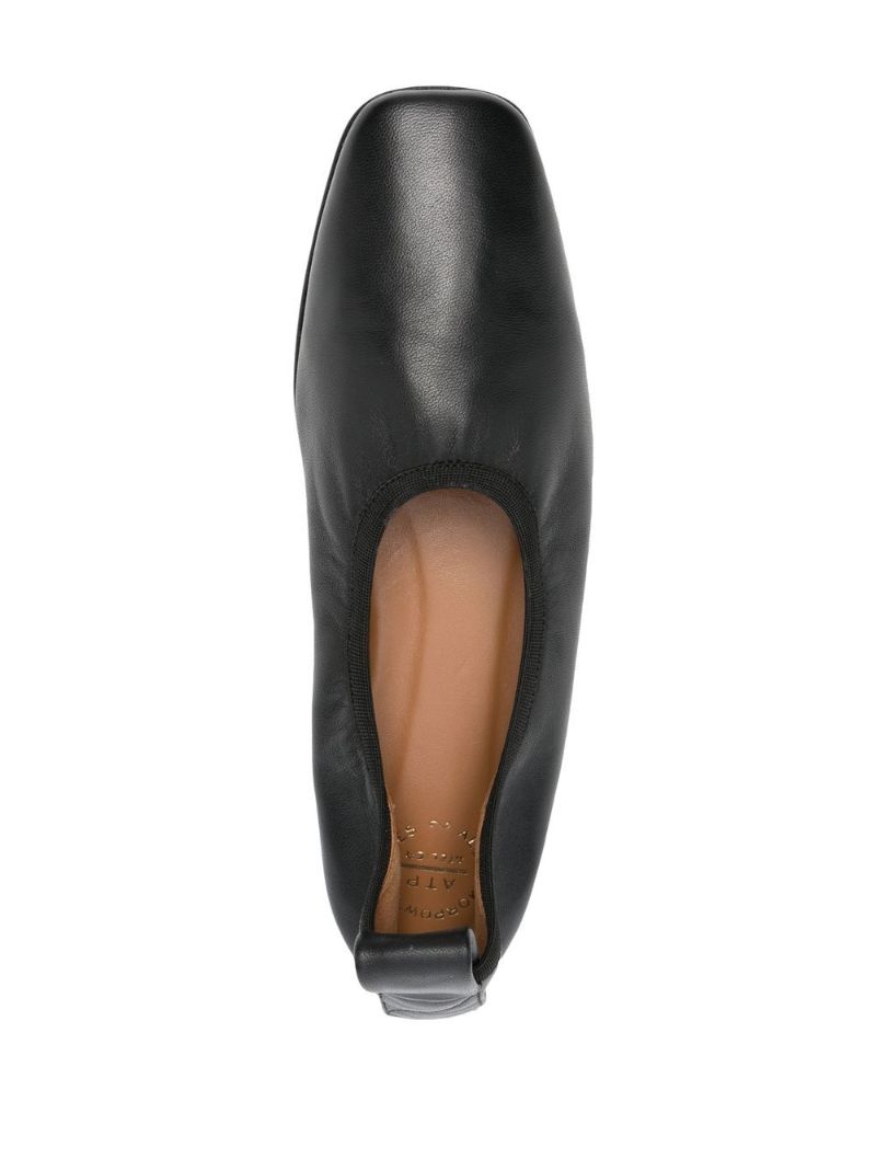 Black Brindisi Leather Ballet Pumps