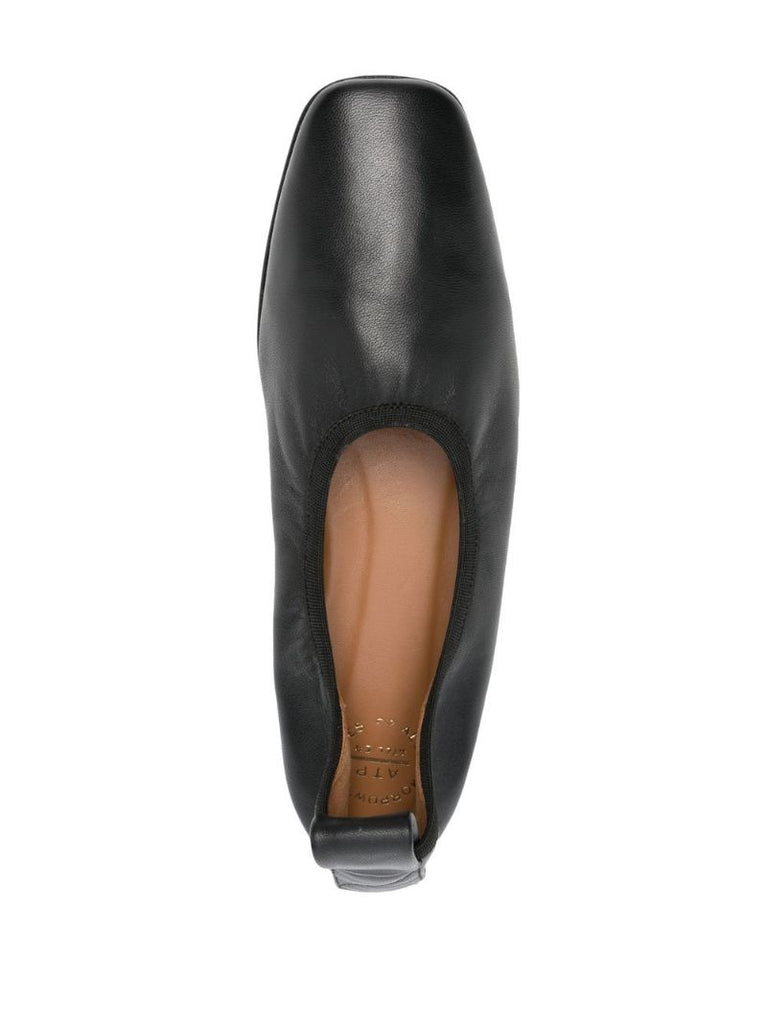 Black Brindisi Leather Ballet Pumps
