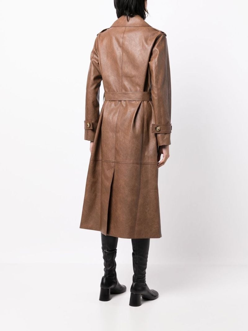 Brown Juno Double-breasted Trench Coat