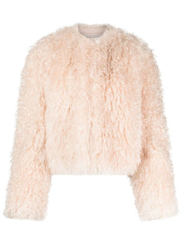 Pink Mohair Bomber Jacket