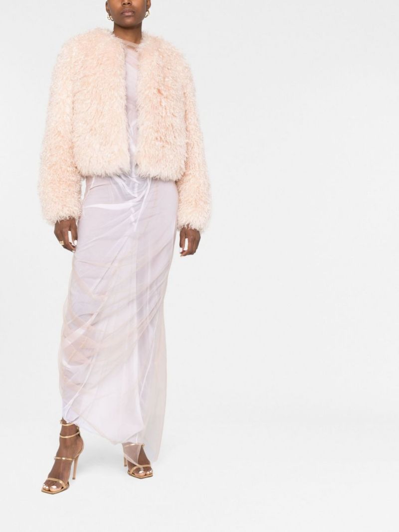Pink Mohair Bomber Jacket