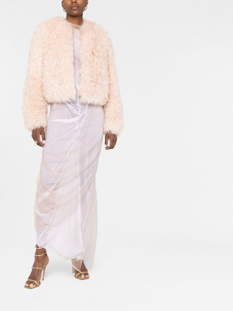 Pink Mohair Bomber Jacket