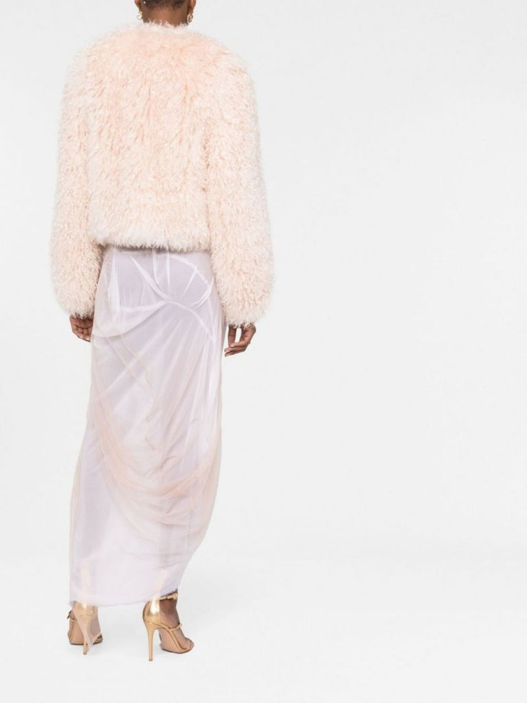 Pink Mohair Bomber Jacket