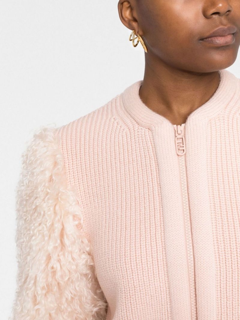 Pink Mohair Bomber Jacket