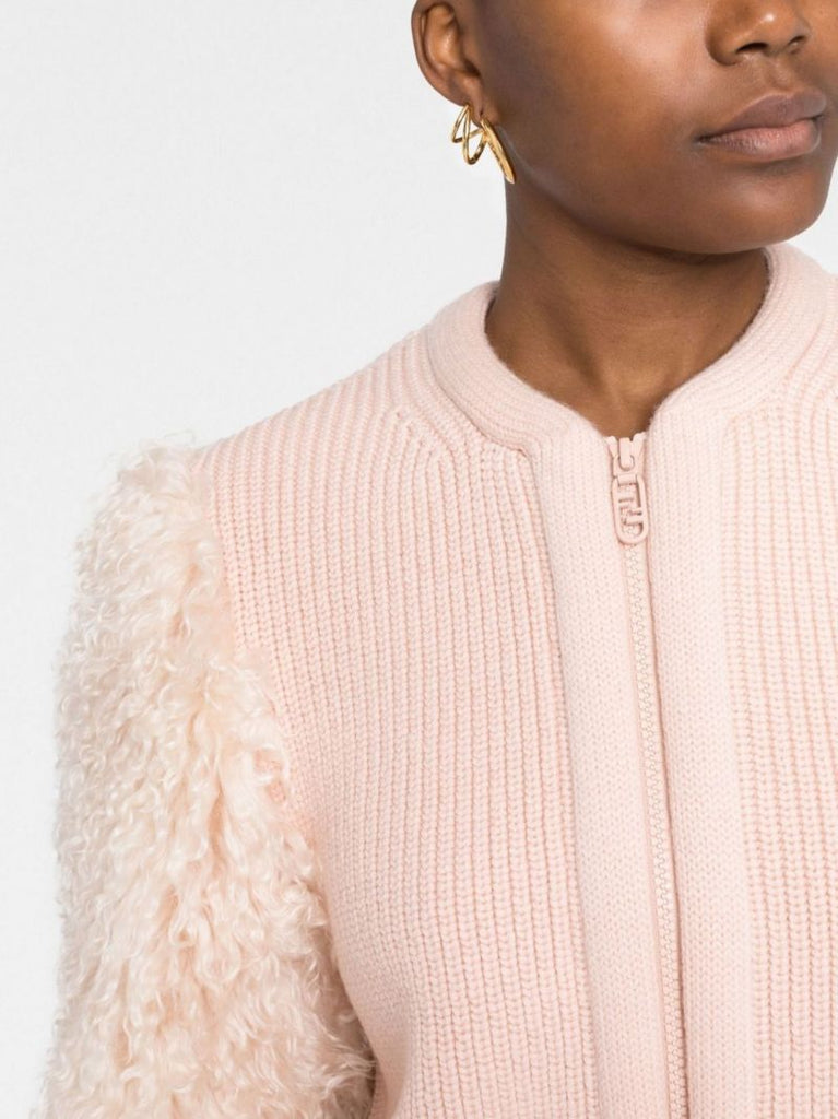 Pink Mohair Bomber Jacket