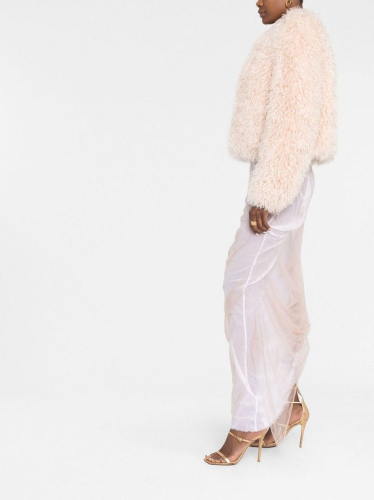 Pink Mohair Bomber Jacket
