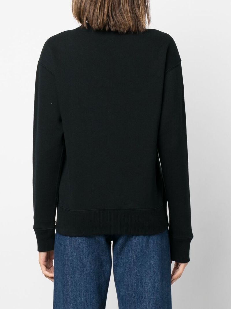 Black Polo Bear Print Sweatshirt