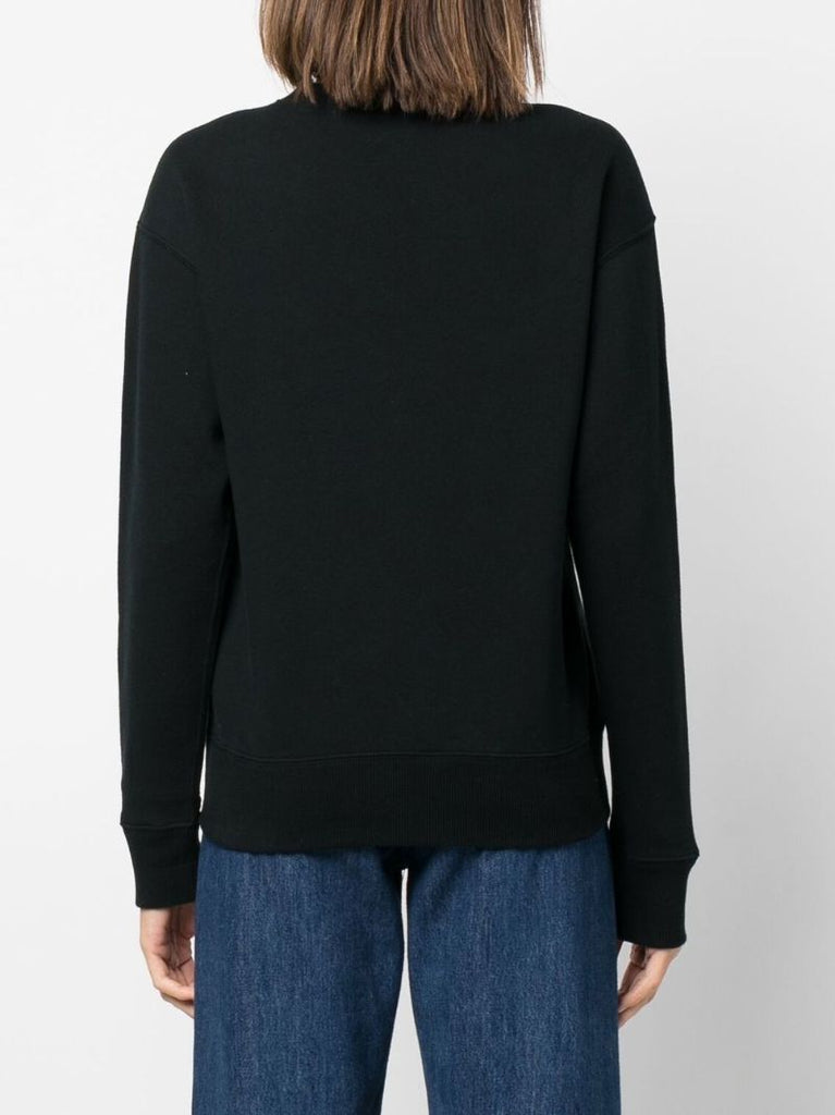 Black Polo Bear Print Sweatshirt