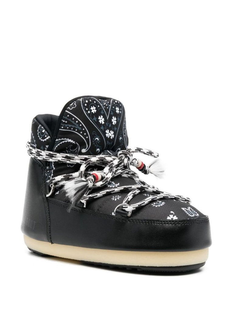 X Moon Boot Black Full Moon Bandana Boots