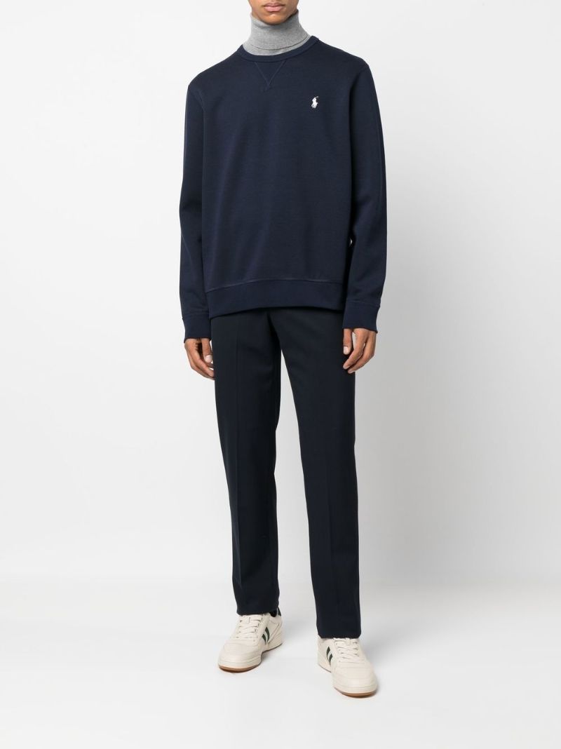 Blue Pony Embroidered Sweatshirt