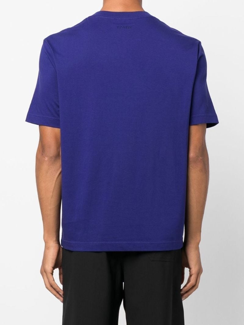 Blue Logo Cotton T-shirt