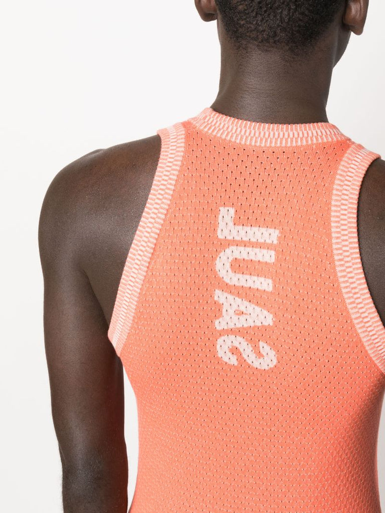 Orange Two-tone Organic Cotton Sweater