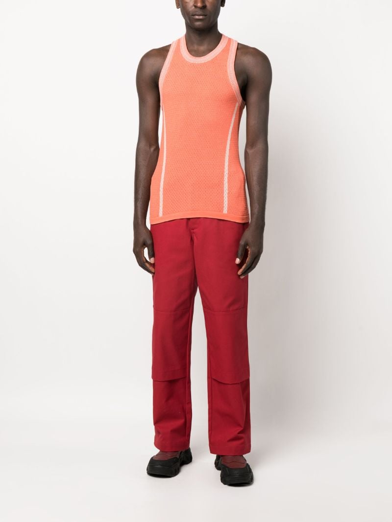 Orange Two-tone Organic Cotton Sweater