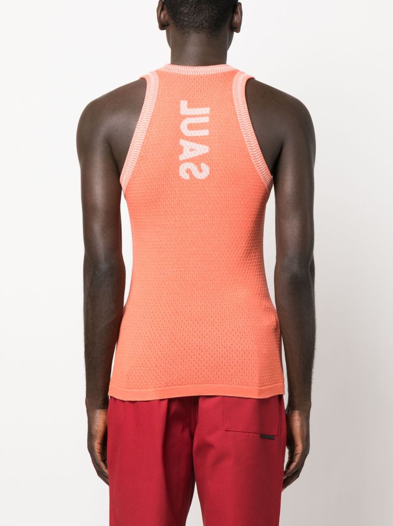 Orange Two-tone Organic Cotton Sweater