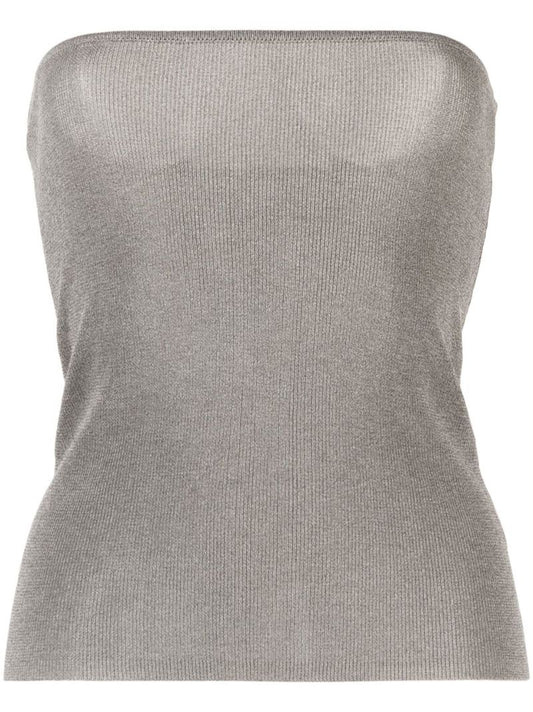 Grey Strapless Top