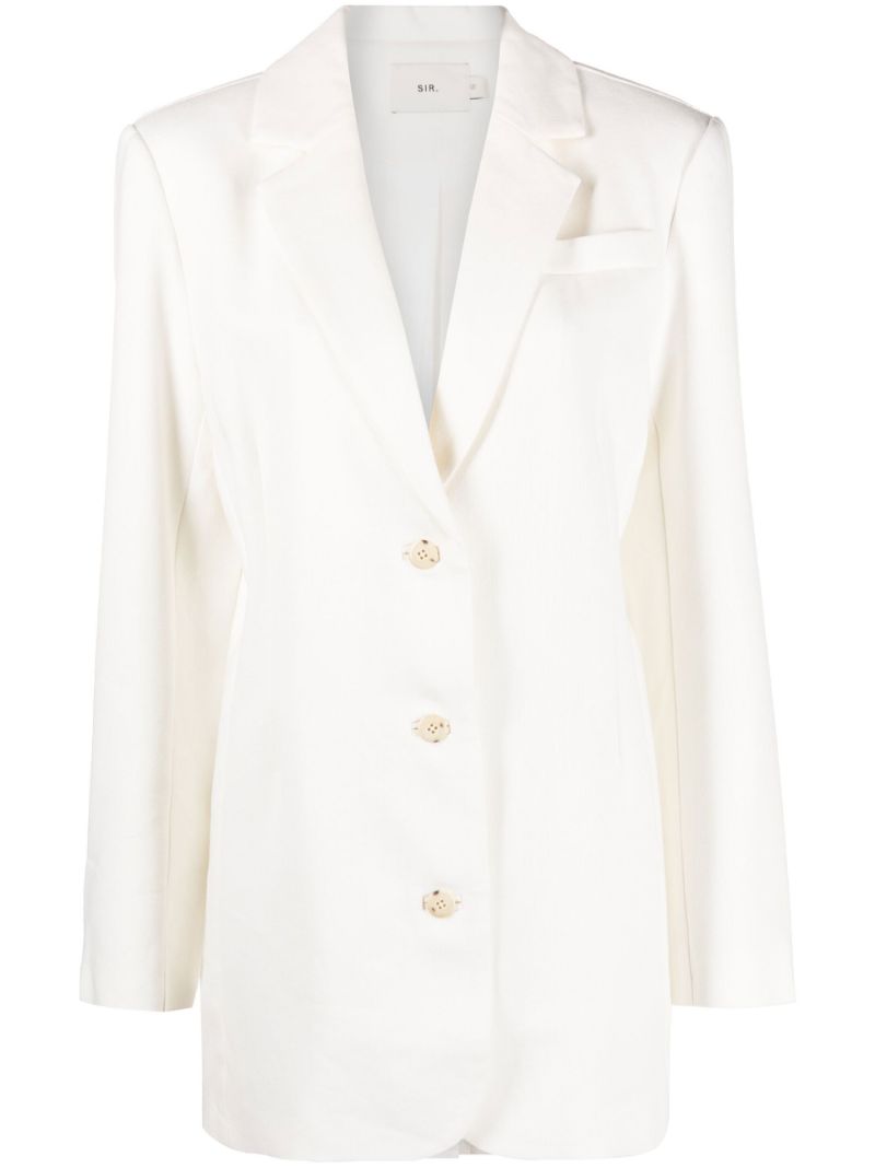 Neutral Clemence Single-breasted Blazer