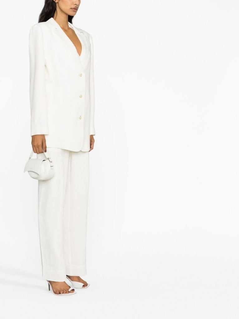 Neutral Clemence Single-breasted Blazer