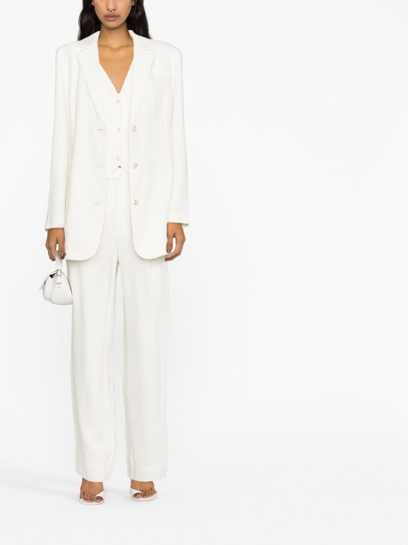 Neutral Clemence Single-breasted Blazer