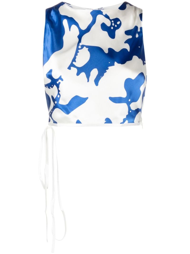 Blue Esme Deconstructed Silk Top