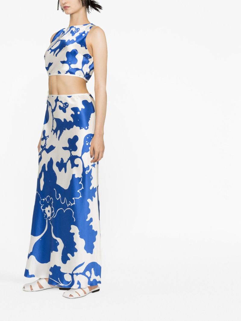 Blue Esme Deconstructed Silk Top