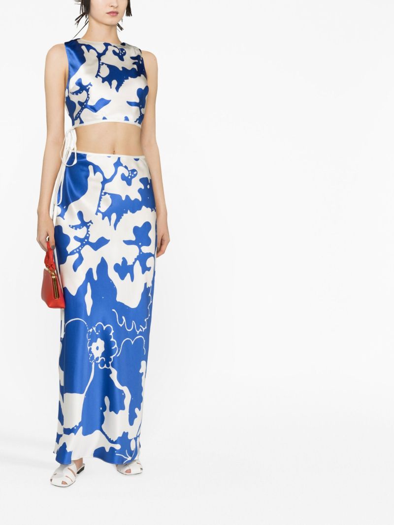 Blue Esme Deconstructed Silk Top
