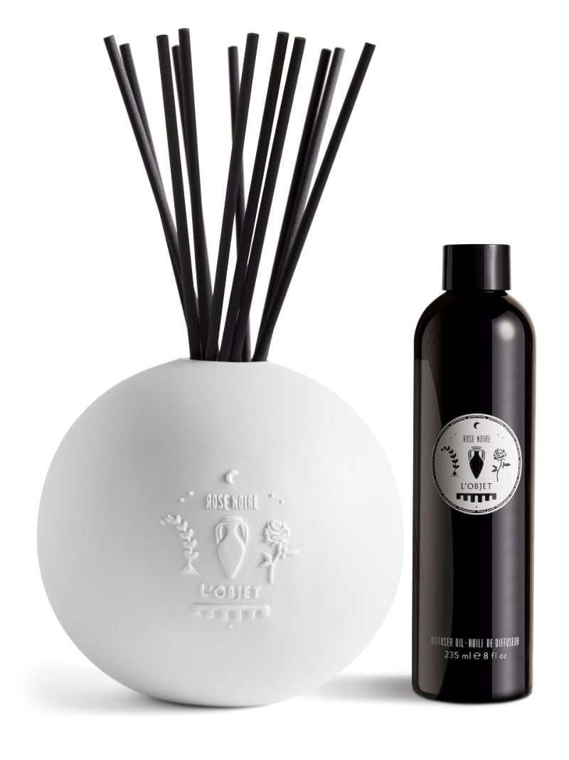 White Rose Noire Porcelain Diffuser Set