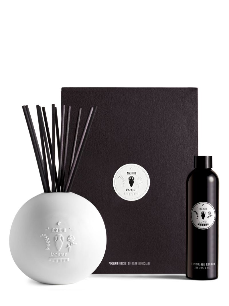 White Rose Noire Porcelain Diffuser Set