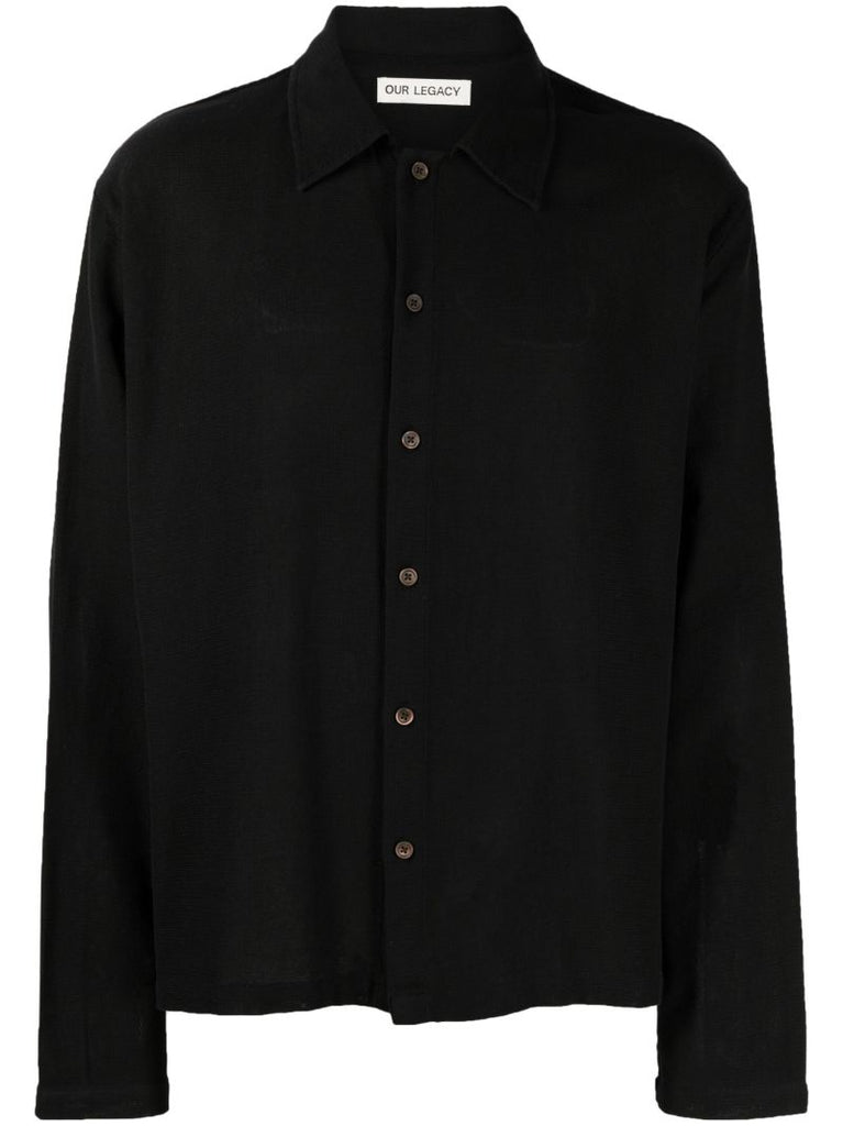 Black Isola Weave Long-sleeve Shirt