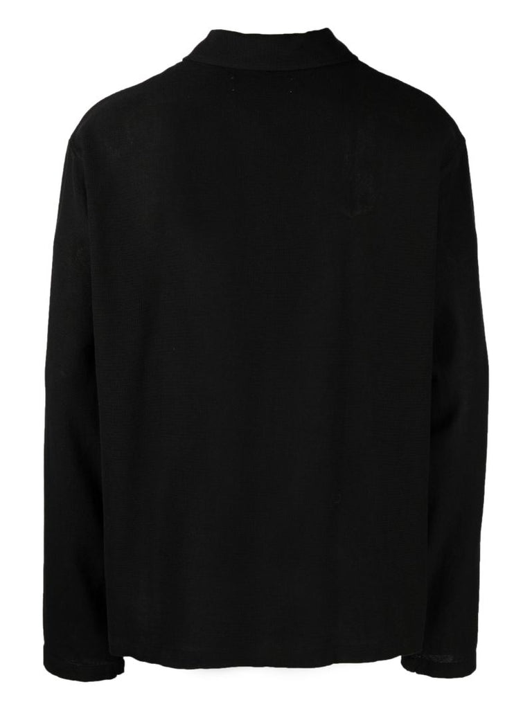 Black Isola Weave Long-sleeve Shirt