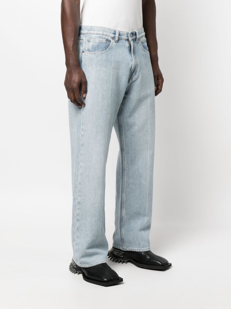 Blue Third Cut Wide-leg Jeans