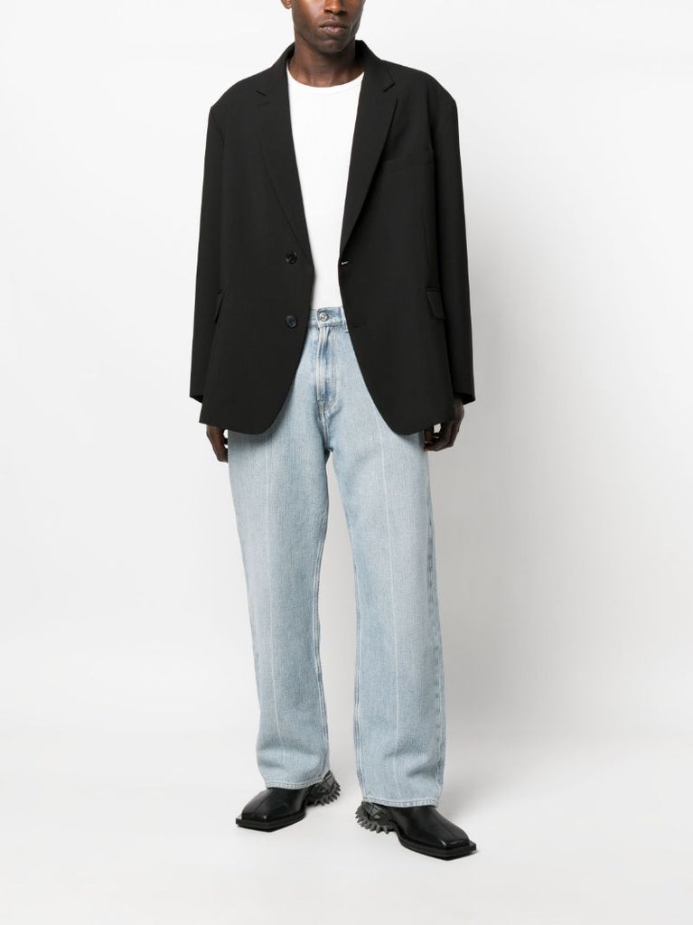 Blue Third Cut Wide-leg Jeans