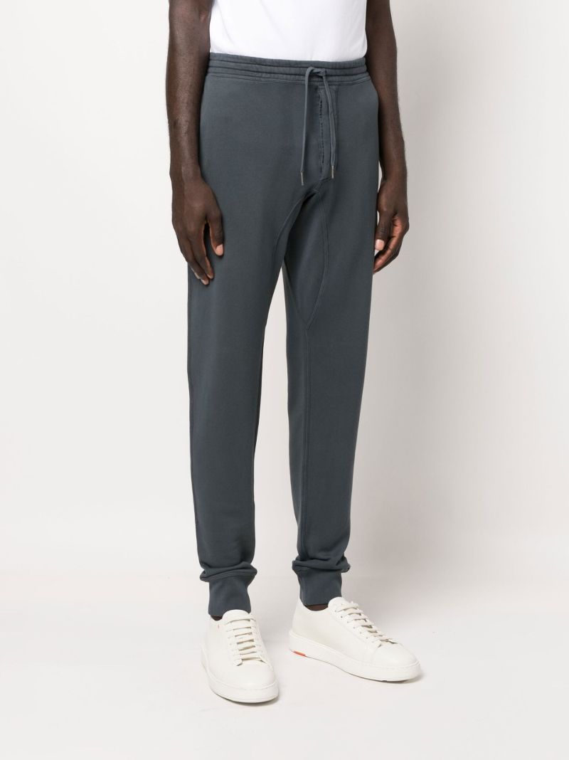 Black Cotton Track Pants