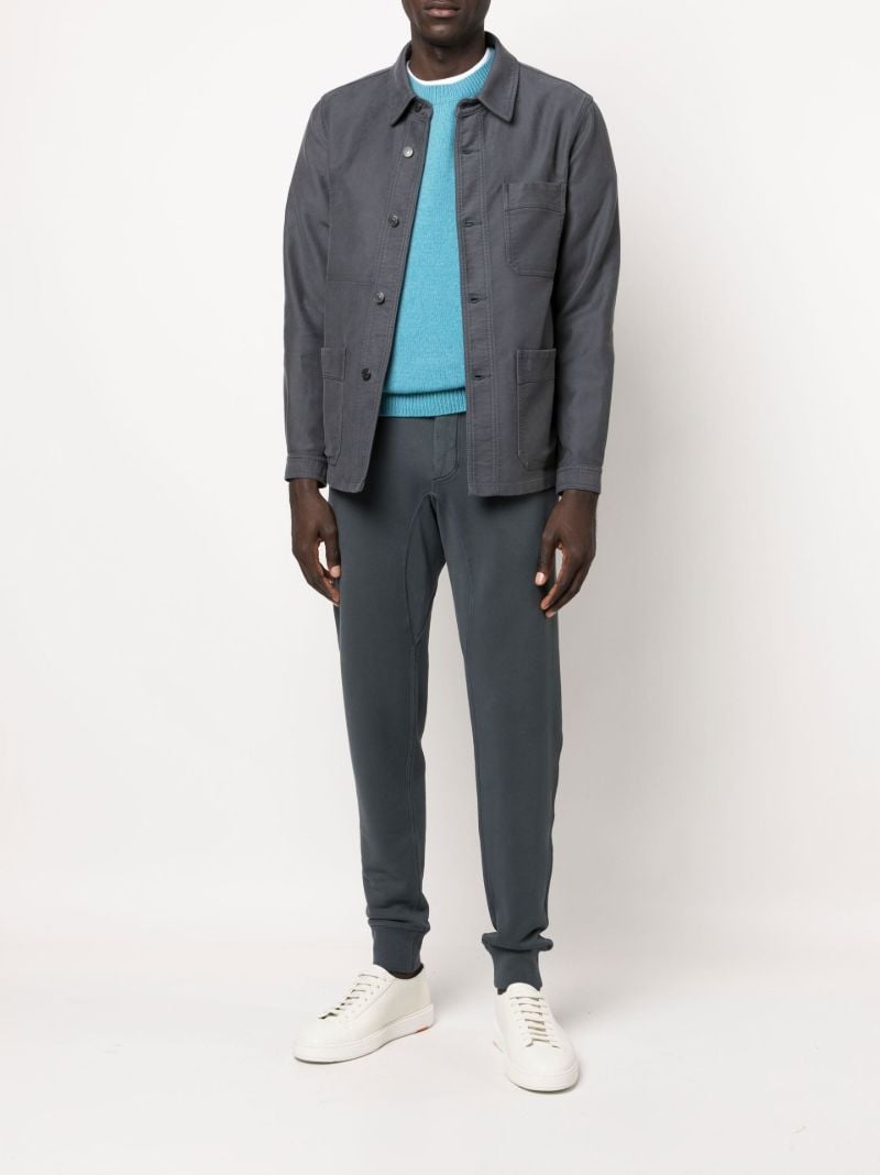 Black Cotton Track Pants