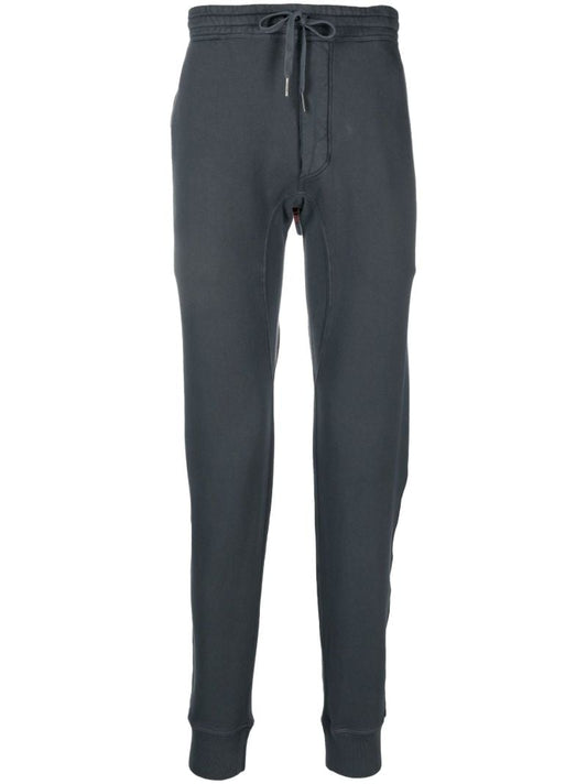 Black Cotton Track Pants