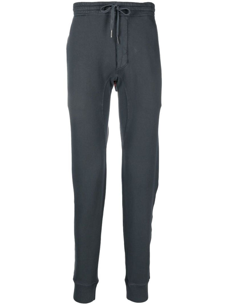 Black Cotton Track Pants