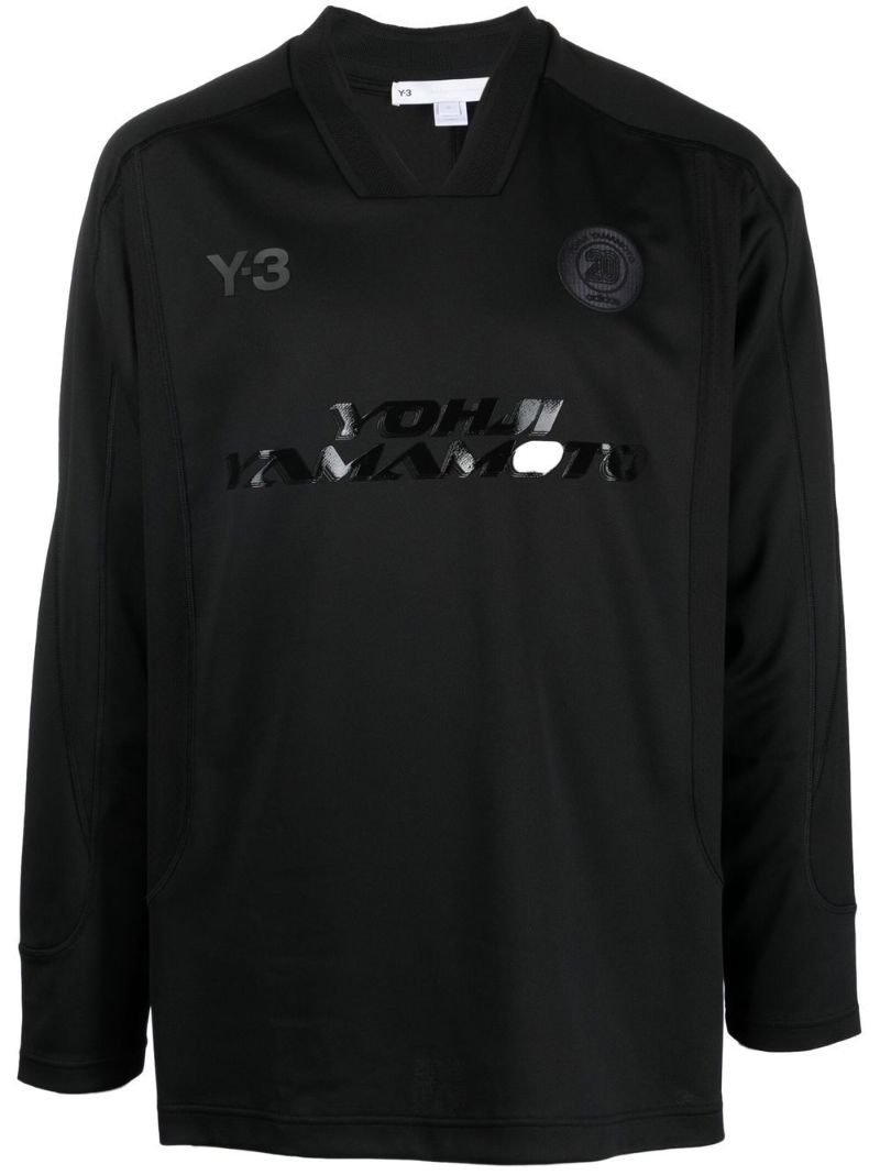 Black Long-sleeve Football Top