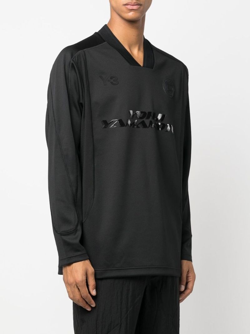 Black Long-sleeve Football Top