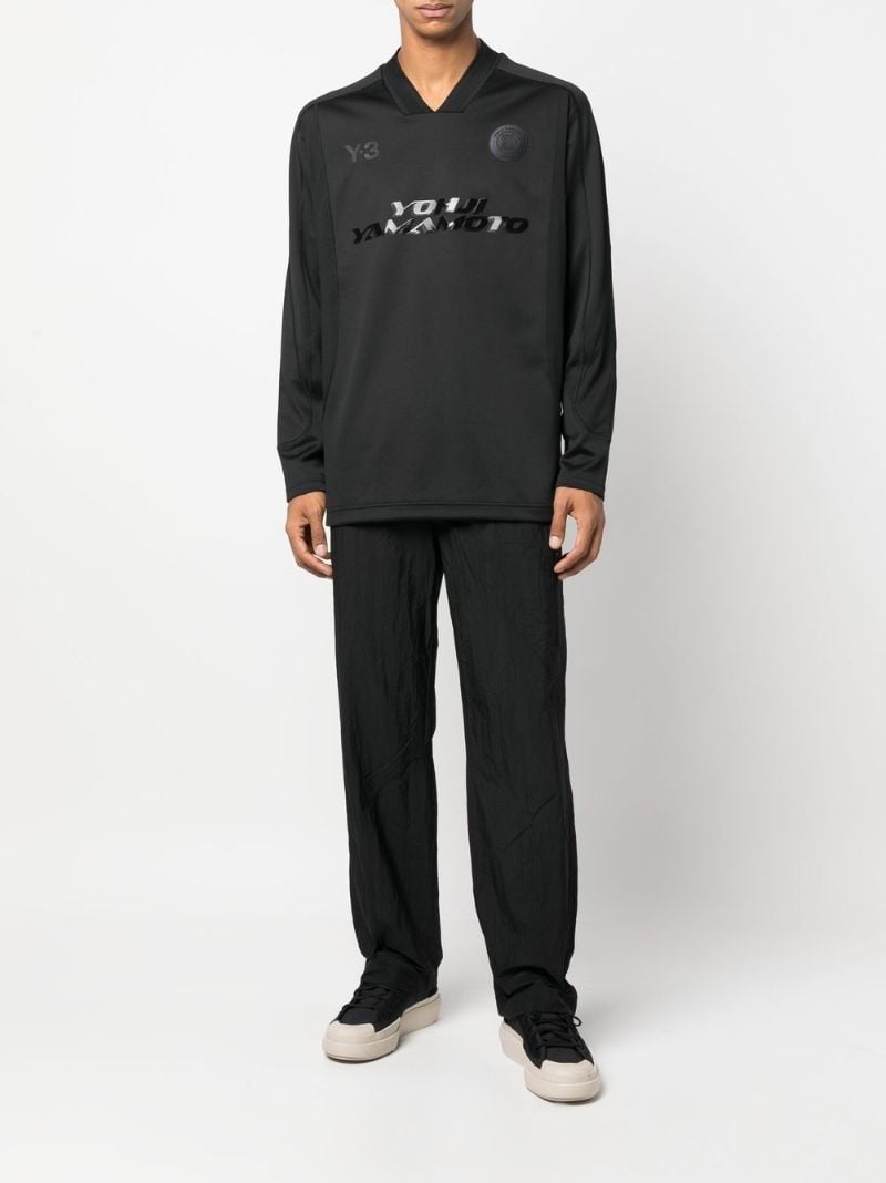 Black Long-sleeve Football Top