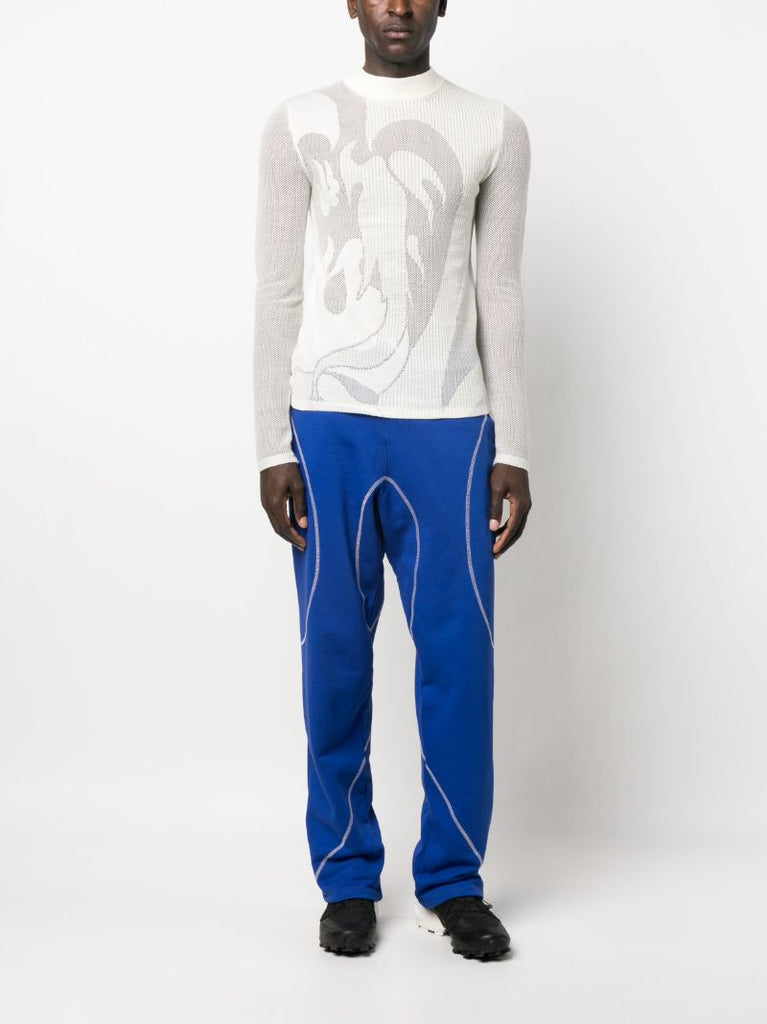 Blue Drawstring Track Pants