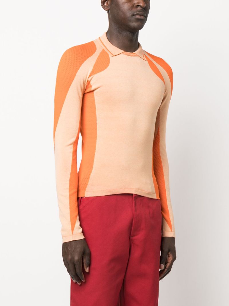 Orange Logo-print Perforated Tank Top